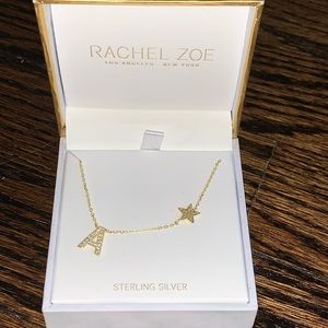 Rachel Zoe Sterling Silver “A” Necklace